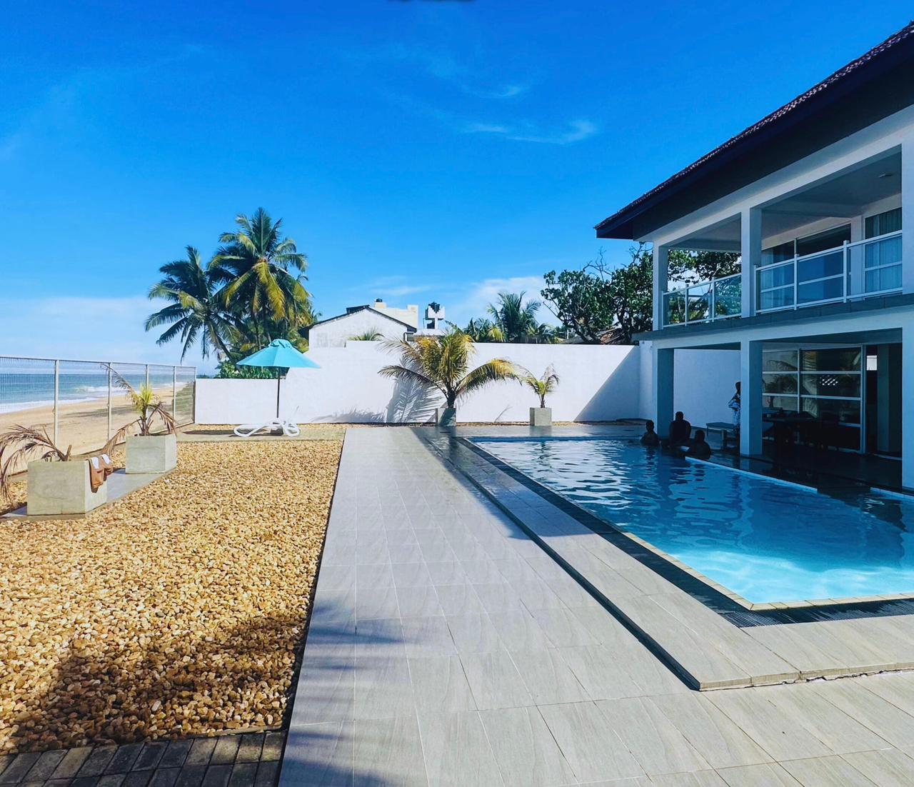 Sunset terrace relaxation area overlooking Kandy hills